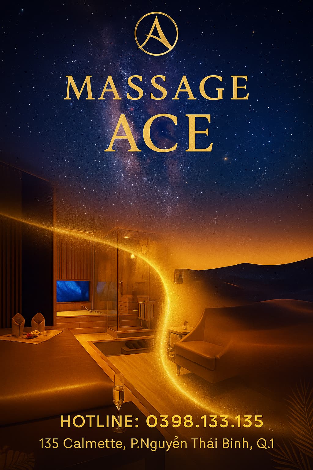 Không gian massage cảm xúc, tinh tế và gợi cảm dành cho quý ông tại Massage ACE