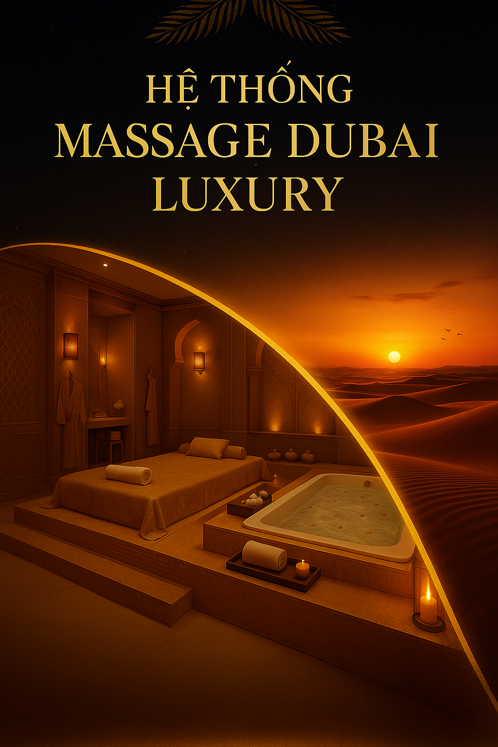 Không gian thư giãn chuẩn hệ thống massage Dubai Luxury, sang trọng và riêng tư dành cho nam giới thành đạt