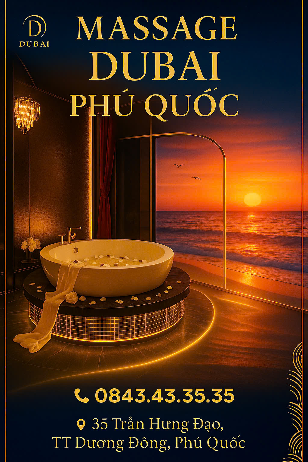 Nghỉ dưỡng và thư giãn phong cách Dubai tại chi nhánh massage Dubai Phú Quốc – đảo ngọc