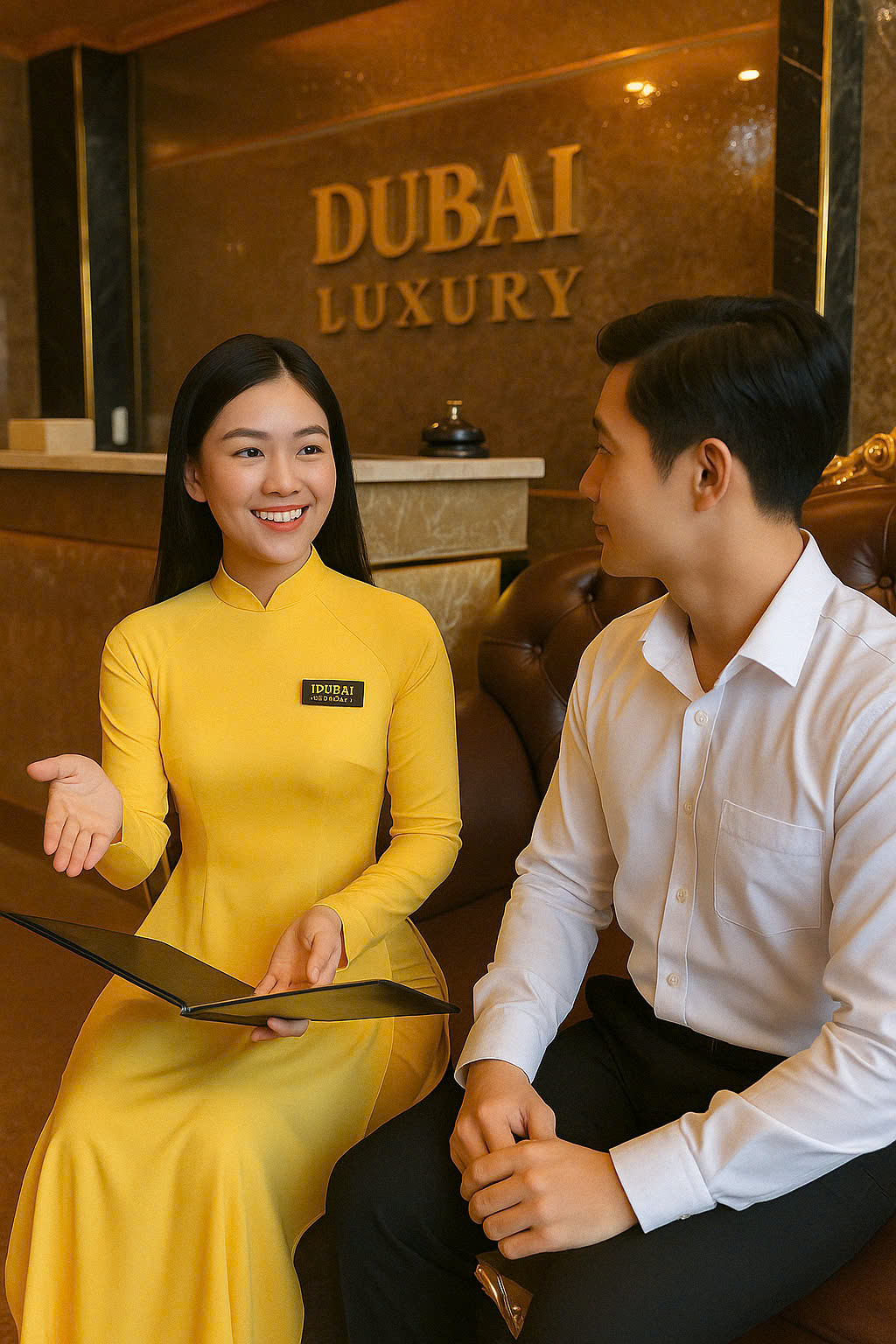 nhân viên thân thiện tư vấn tận tâm tại massage dubai luxury - massage quận 1 