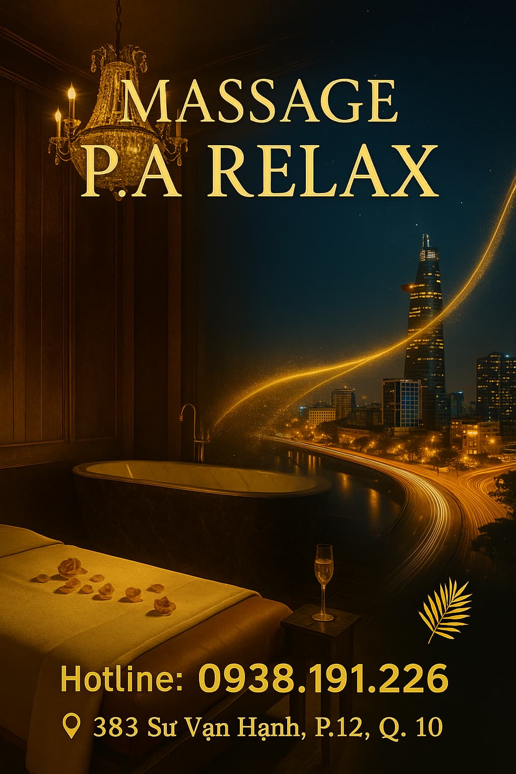 Không gian tại massage pa relax được thiết kế theo phong cách hiện đại - massage quận 10