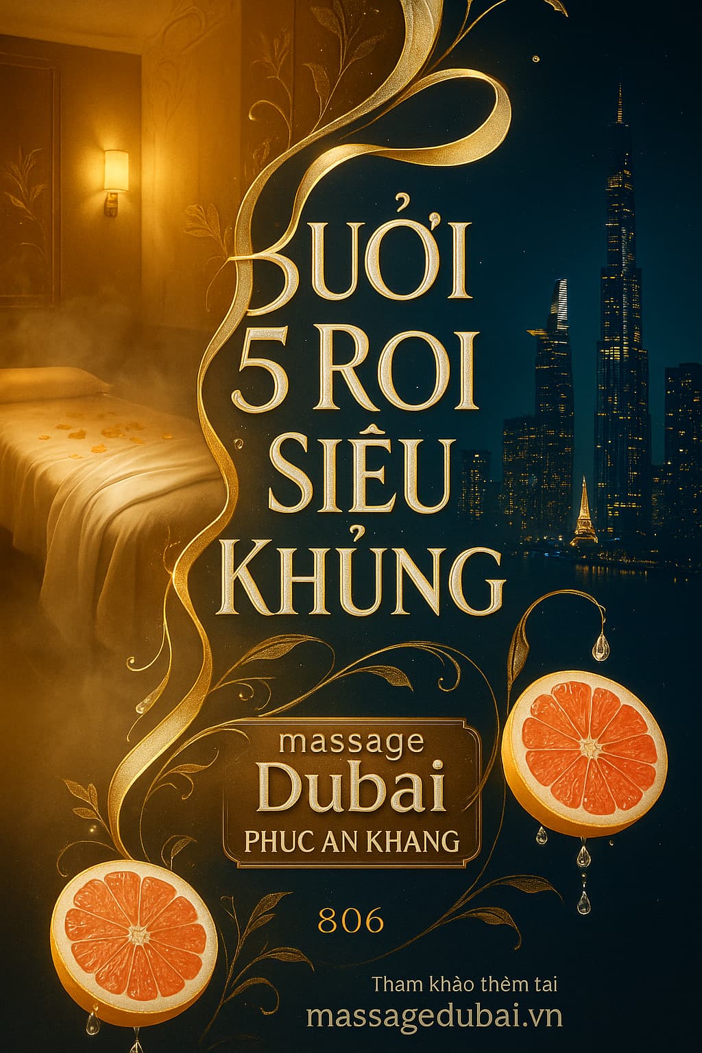 Massage Quận 1 Bật Tung Cảm Xúc với Cặp Bưởi Siêu Khủng team Dubai Phúc An Khang