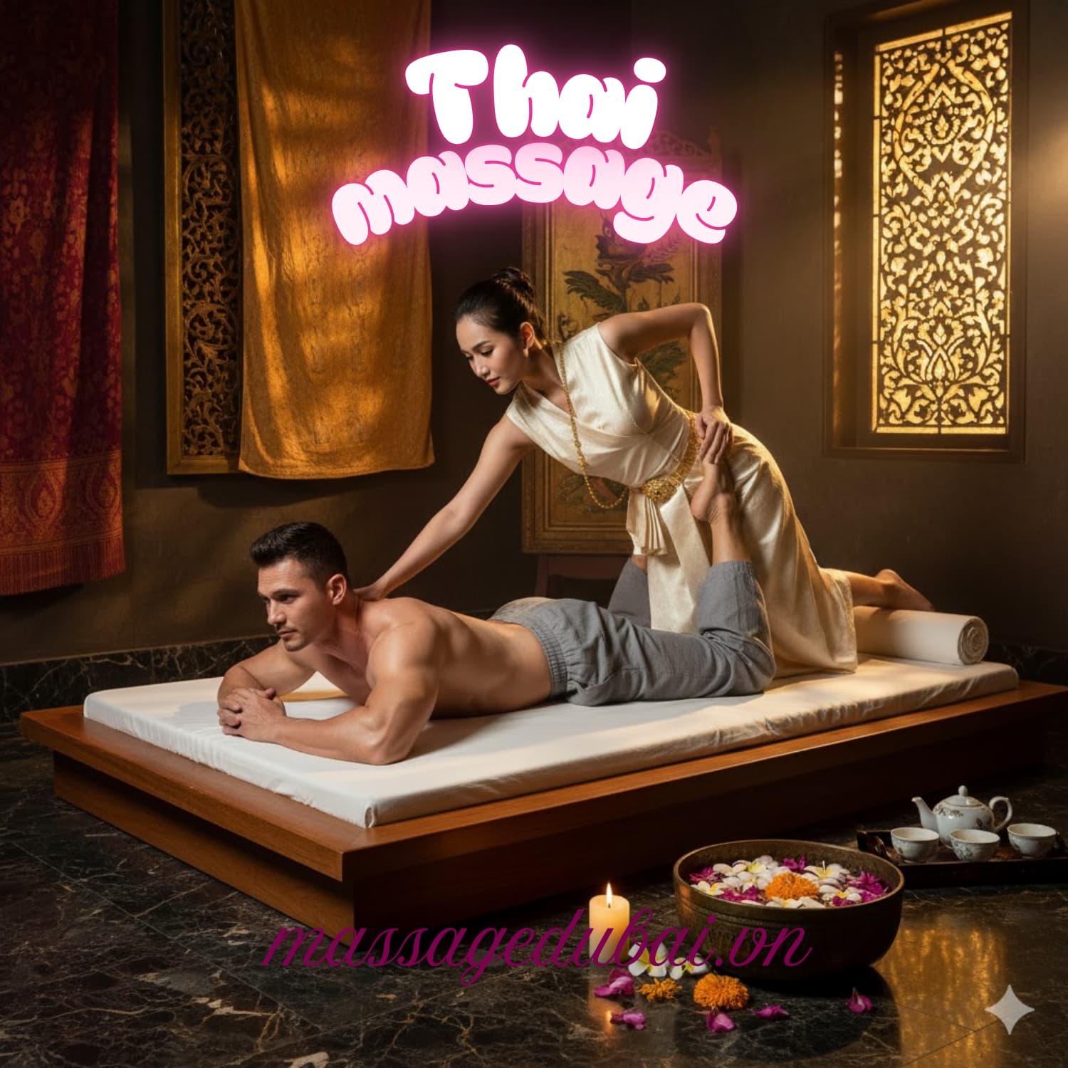 Massage Thái được ví như “yoga không cần vận động”.