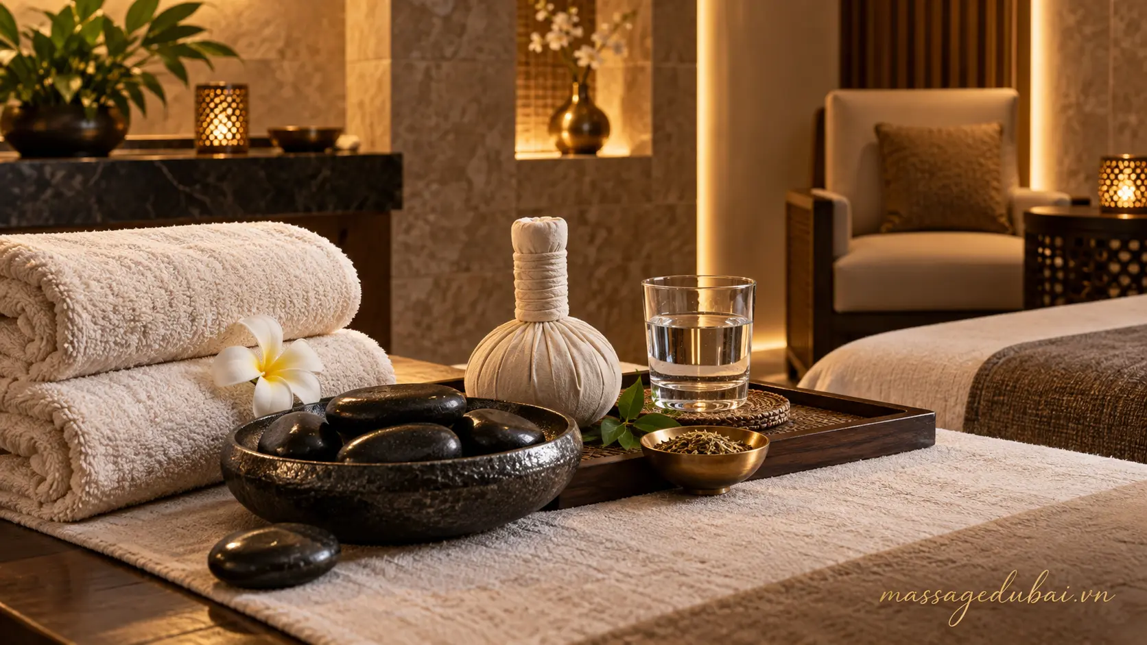 Không gian nghỉ ngơi với nước ấm và thảo dược sau 22 giờ